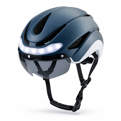 Cykelhjelm med for -og baglys