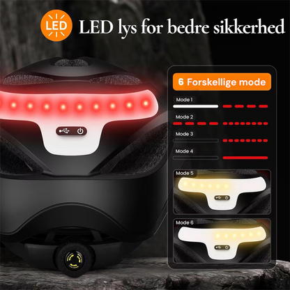 Cykelhjelm med for -og baglys