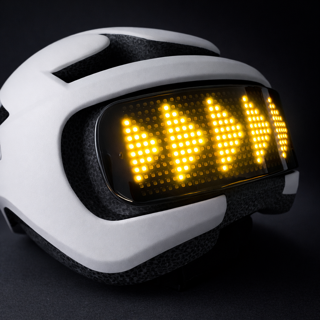 hjelm med lys