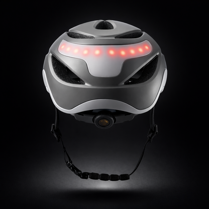 Cykelhjelm med for -og baglys