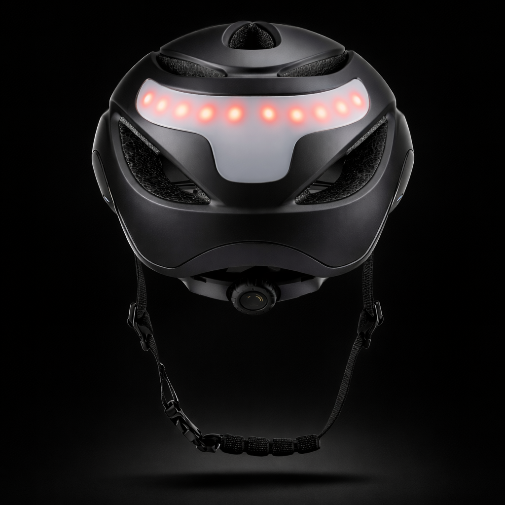 Cykelhjelm med for -og baglys