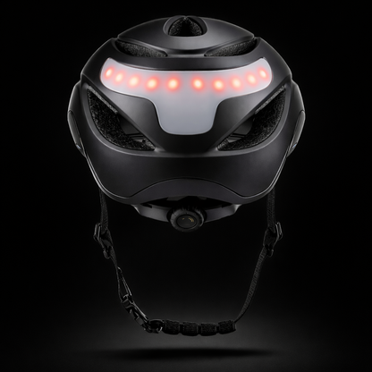 Cykelhjelm med for -og baglys