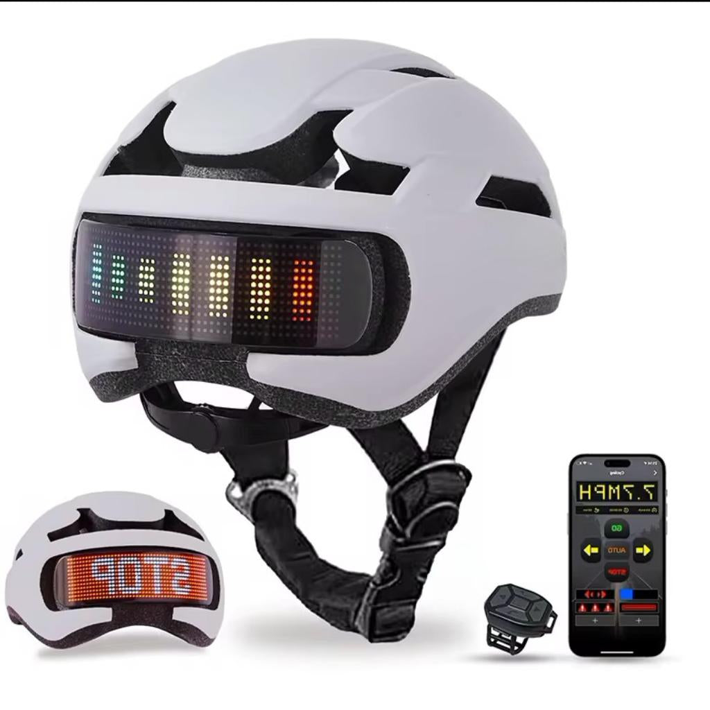 Hjelm med LED skærm