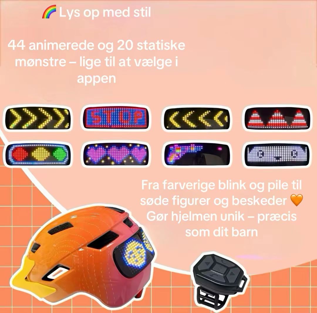 Hjelm med LED skærm