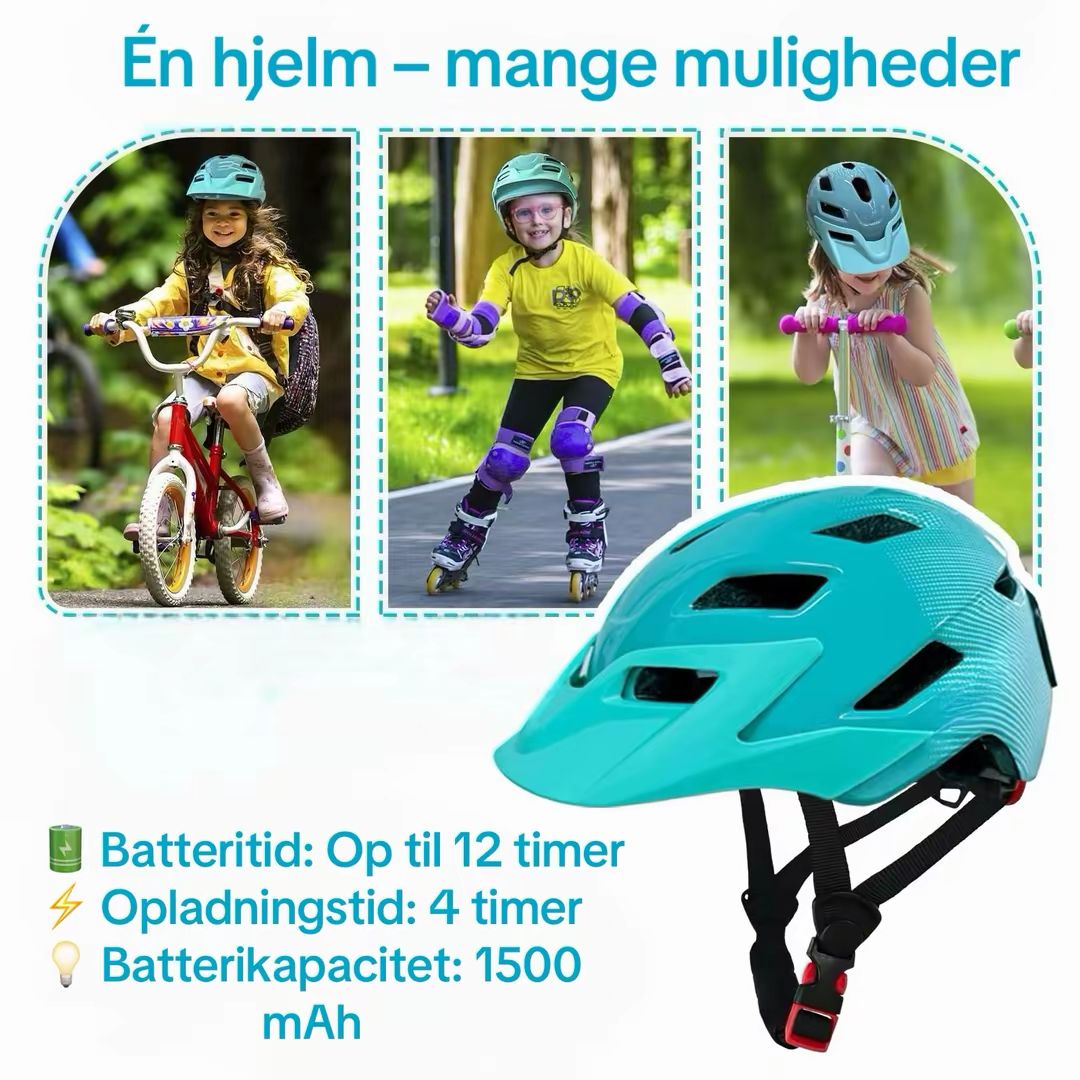 Hjelm med LED skærm